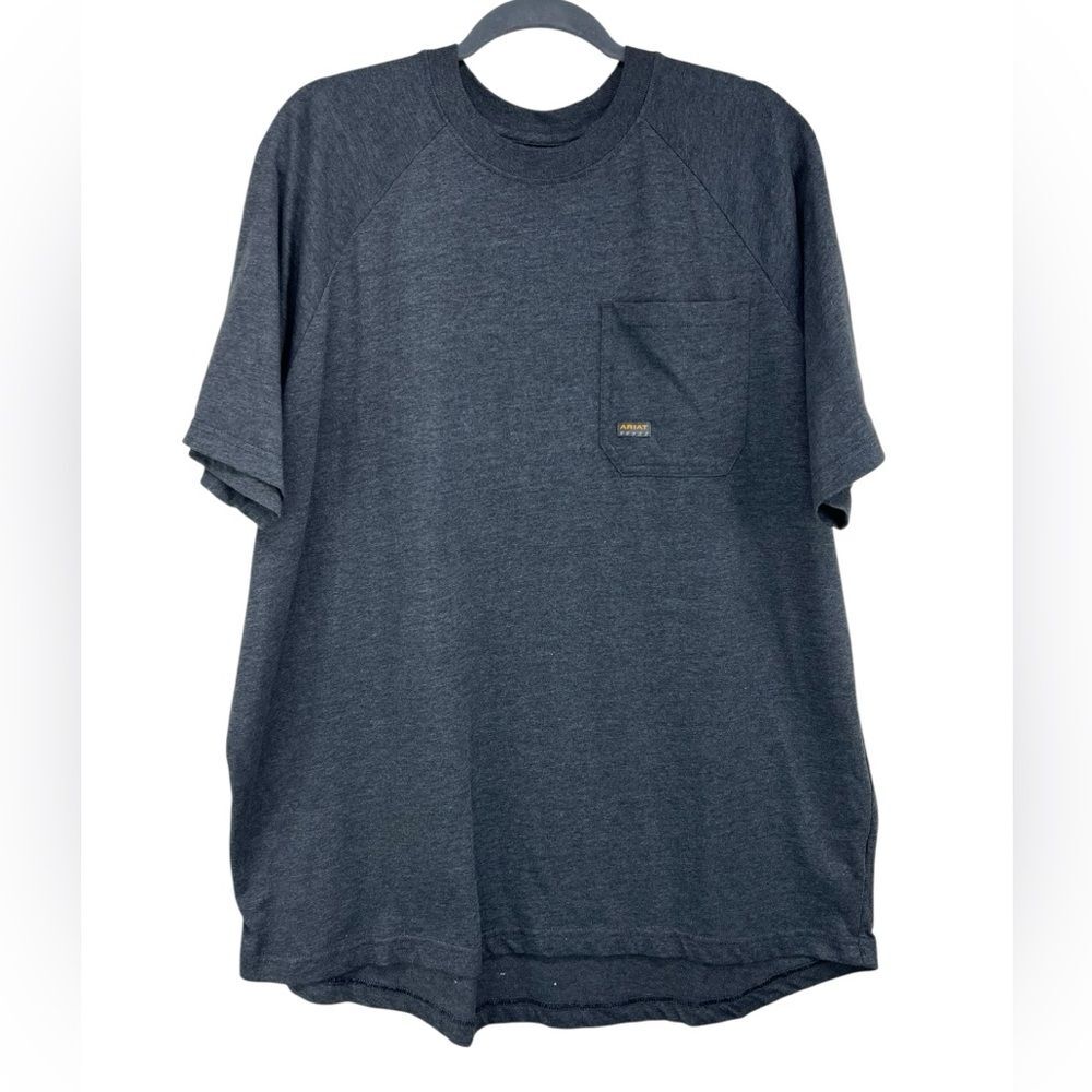 Ariat Rebar Dark Gray Pocket Tee Mens XL